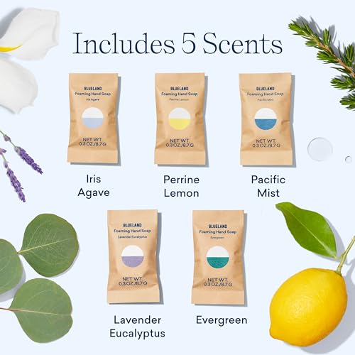 BLUELAND Foaming Hand Soap Tablets - Plant-Based, Hypoallergenic, 10 Pack for 90 Fl Oz - Image 4