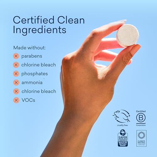 BLUELAND Foaming Hand Soap Tablets - Gentle Plant-Based Formula, Hypoallergenic - 10 Pack Tablets - Image 6