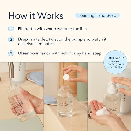 BLUELAND Foaming Hand Soap Tablets - Plant-Based, Hypoallergenic, 10-Pack, Pacific Mist Scent - Image 7