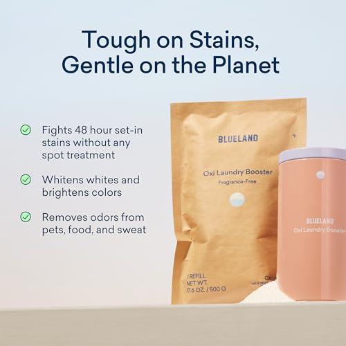 BLUELAND Laundry Booster - Brightens Whites, Lifts Tough Odors, Fragrance Free - 2-Pack - Image 3