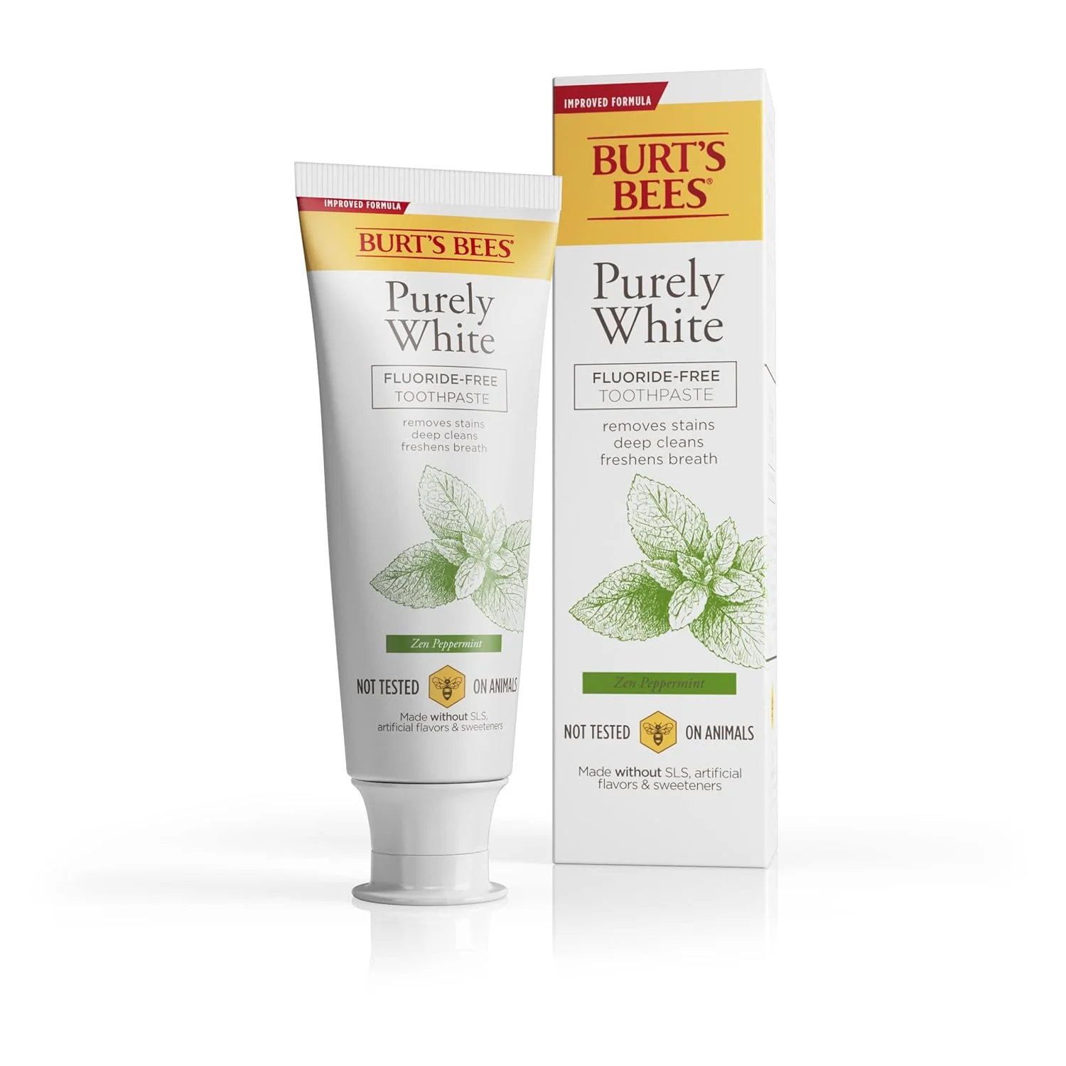 Burt's Bees Fluoride-Free Toothpaste - Zen Peppermint, Stain Removal, 4.7oz - Image 5